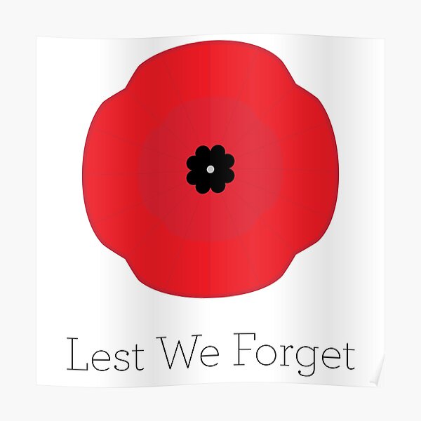 Lest We Forget Posters | Redbubble