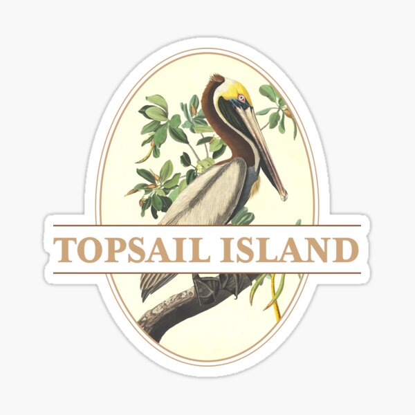 Item preview, Topsail Island North Carolina Vintage Pelican Design designed and sold by Futurebeachbum.