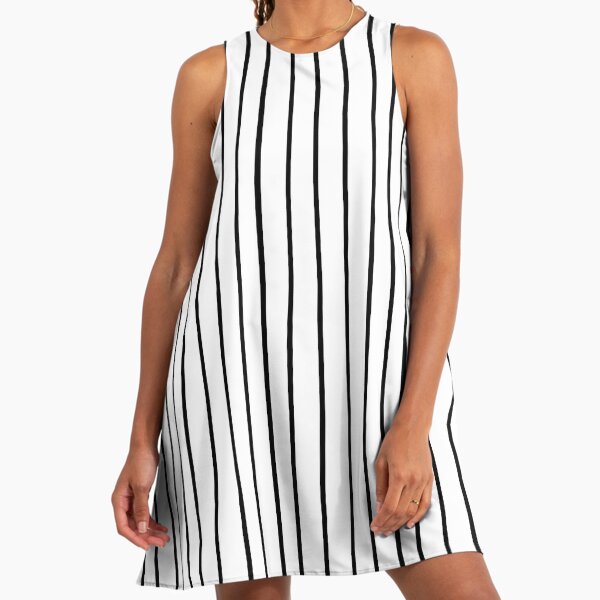 Black, White and Yellow Vertical Stripes" A-Line Dress for Sale by  starrylite | Redbubble