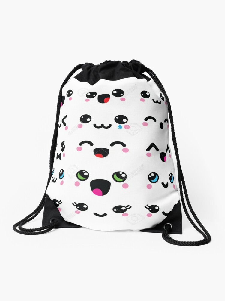 Entzuckende Kawaii Gesichter Gesichter Turnbeutel Von Shadowsmalfoy Redbubble