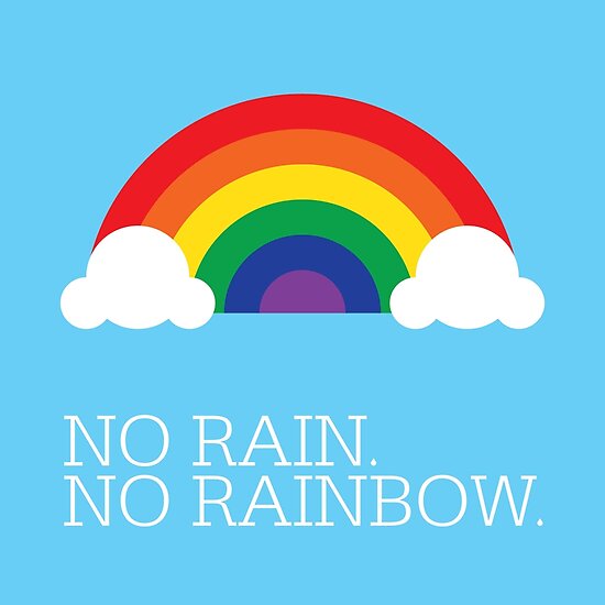 "No Rain. No Rainbow." Poster by Redbubble