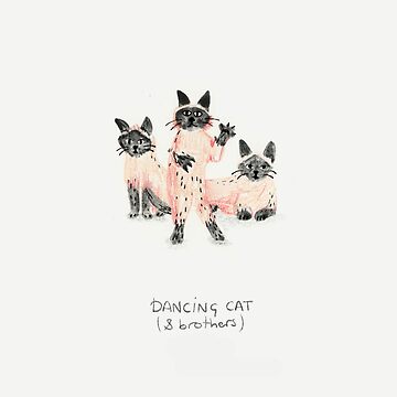 Artwork thumbnail, A cat dances, his brothers look the other way. by Aquilicun