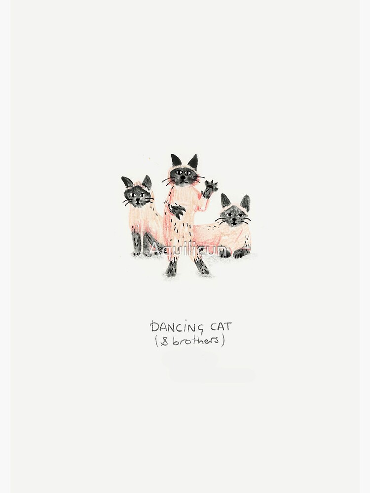 Thumbnail 3 of 3, Journal, A cat dances, his brothers look the other way. designed and sold by Aquilicun.