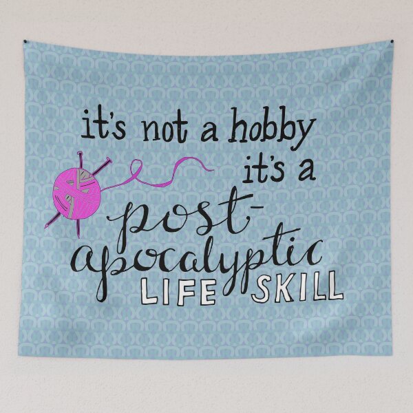 Item preview, Knitting is a life skill designed and sold by sarahekj.