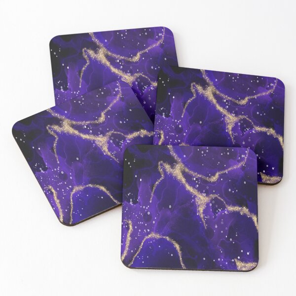 Item preview, Vibrant Purple Alcohol ink With Gold Glitter designed and sold by Uday24.