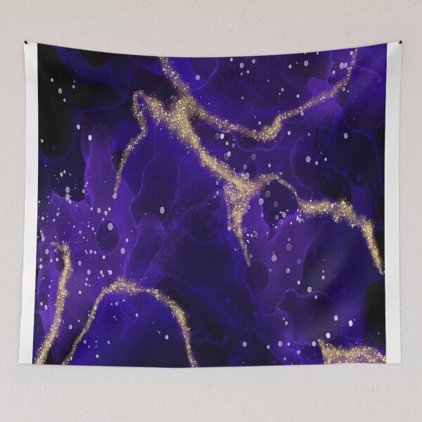 Item preview, Vibrant Purple Alcohol ink With Gold Glitter designed and sold by Uday24.