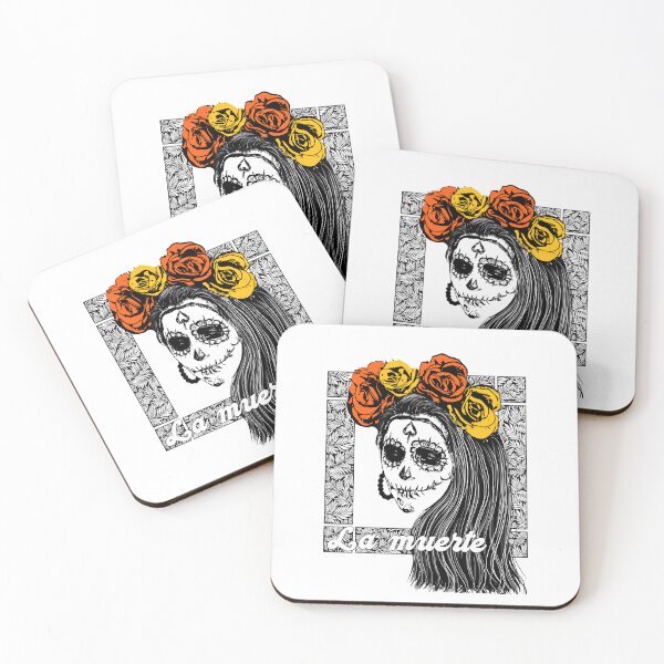 Item preview,  day of the dead,la muerte,skeleton girl with roses  designed and sold by InnaMGraphic.