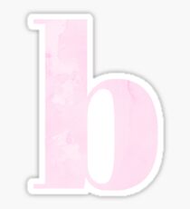 b - pink marble Sticker