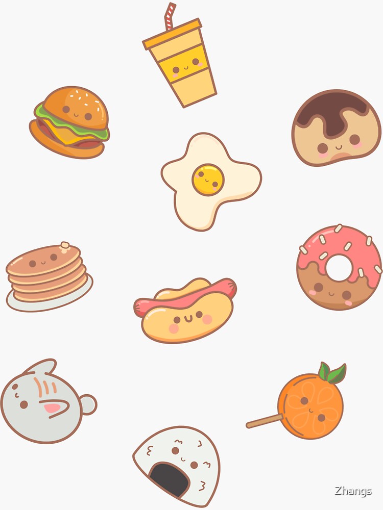 "Kawaii Foods" Sticker For Sale By Zhangs | Redbubble