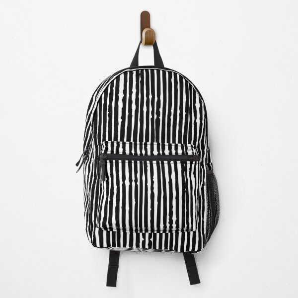 Artikelvorschau, Abstract Stripey Line Black and White Vertical Striped Pattern entworfen und verkauft von meggydesigns.