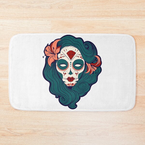 Item preview, Colorful  SCARY SKULL lafy day of the dead   STICKER designed and sold by GhostAmine.
