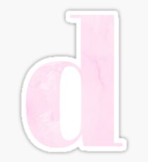 d - pink marble Sticker