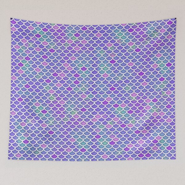 Item preview, MERMAID SCALES PATTERN blue pink purple  designed and sold by FRKI-DIDI.