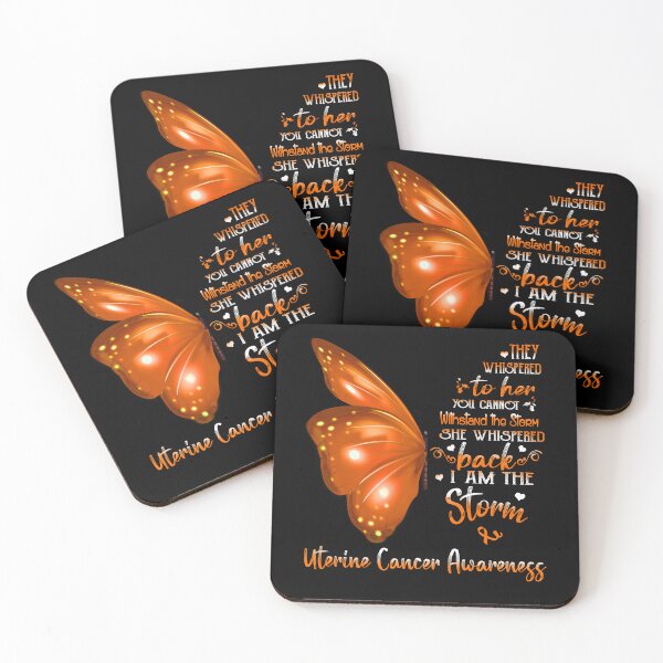 Item preview, She Whispered Back I Am The Storm Uterine Cancer Awareness Butterfly designed and sold by frechettee.