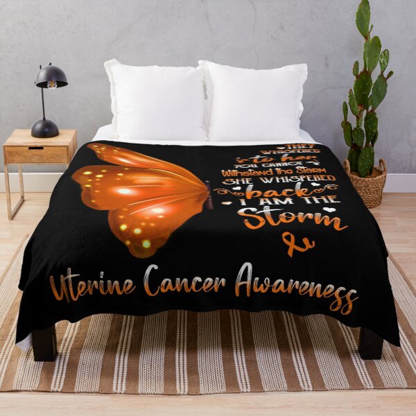 Item preview, She Whispered Back I Am The Storm Uterine Cancer Awareness Butterfly designed and sold by frechettee.