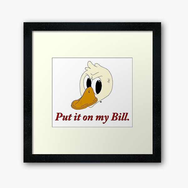 Donald Duck Bill Wall Art Redbubble