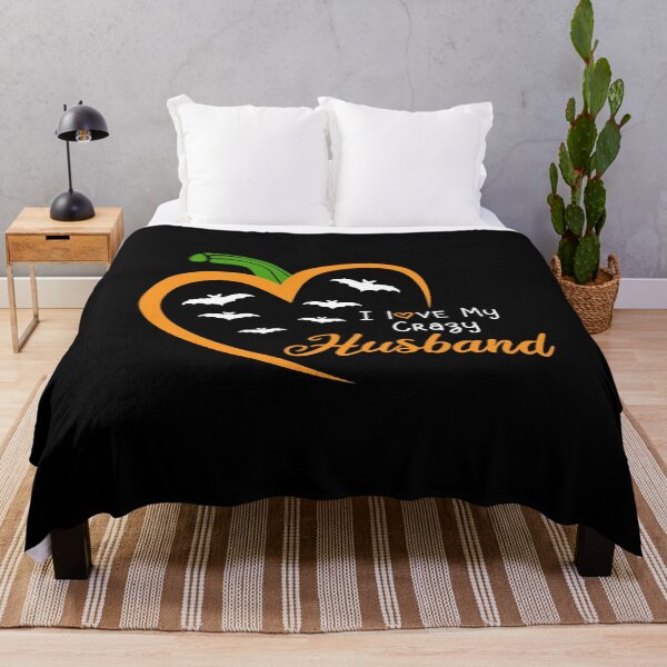 Item preview, Cute Funny Husband Quote, I Love My Crazy Husband, Cool Halloween Husband designed and sold by awesomedraw.