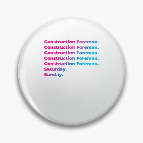 Item preview, Construction Foreman work week designed and sold by SVPOD.