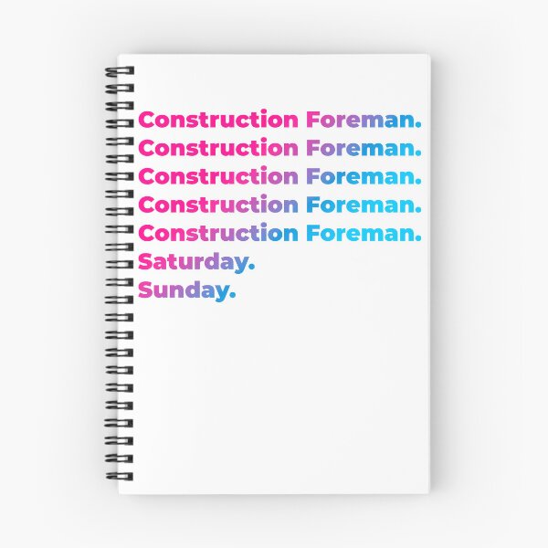 Item preview, Construction Foreman work week designed and sold by SVPOD.