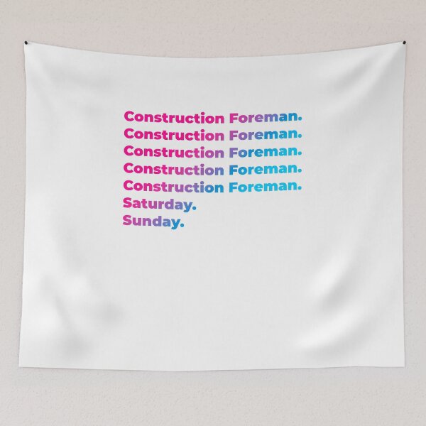 Item preview, Construction Foreman work week designed and sold by SVPOD.
