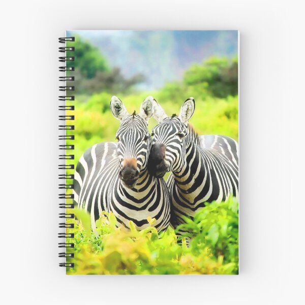 Item preview, ANIMALS #45 - Two Zebras Snuggling in Green Foliage designed and sold by DEL-Productions.