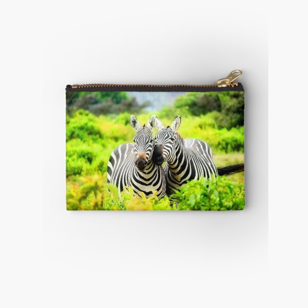 Item preview, ANIMALS #45 - Two Zebras Snuggling in Green Foliage designed and sold by DEL-Productions.