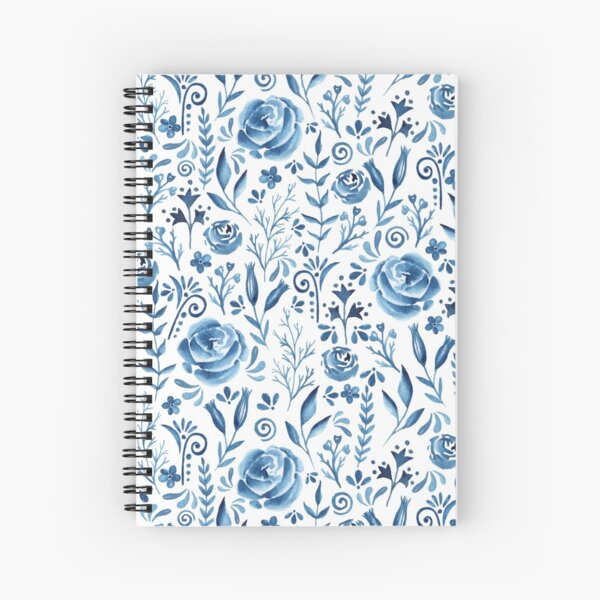 Item preview, Blue flowers pattern designed and sold by JuliaBadeeva.