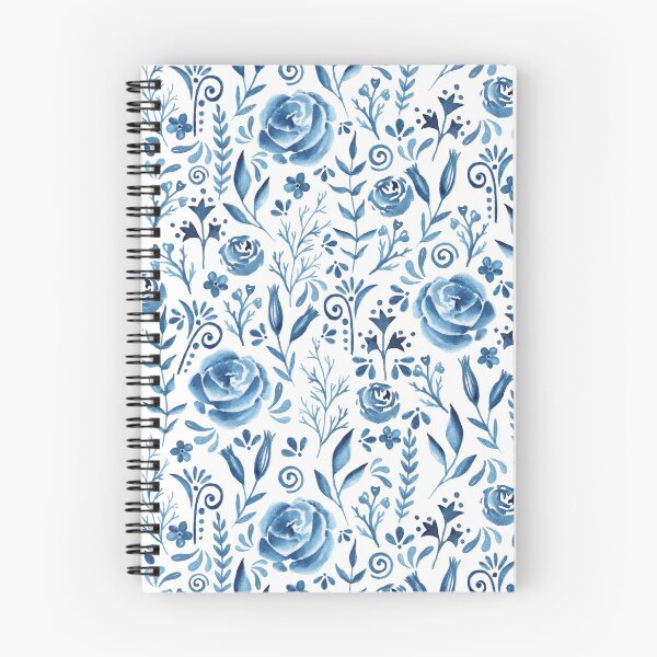 Item preview, Blue flowers pattern designed and sold by JuliaBadeeva.