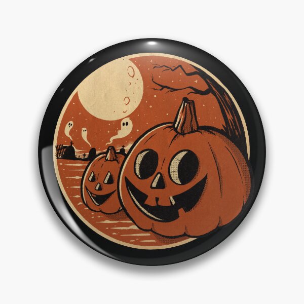 Item preview, Vintage Halloween Pumpkin Scene designed and sold by Pat Peterson.