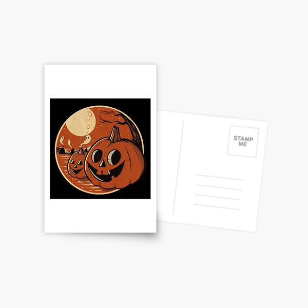 Item preview, Vintage Halloween Pumpkin Scene designed and sold by Pat Peterson.