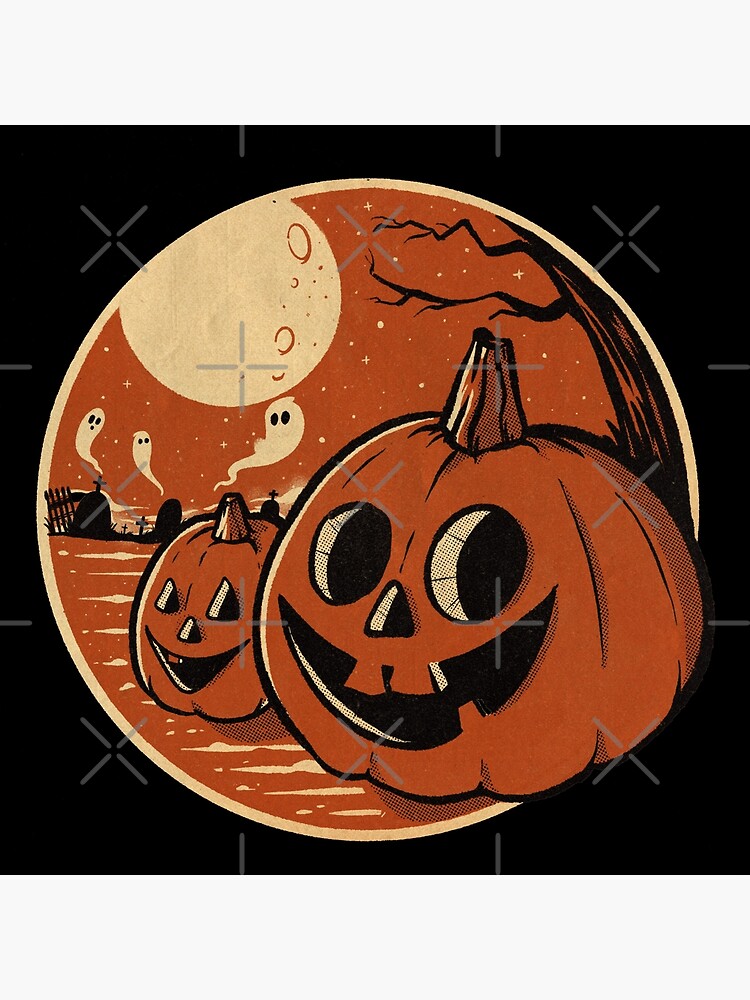 Awesome Vintage Haunted Halloween Pumpkin T-Shirt