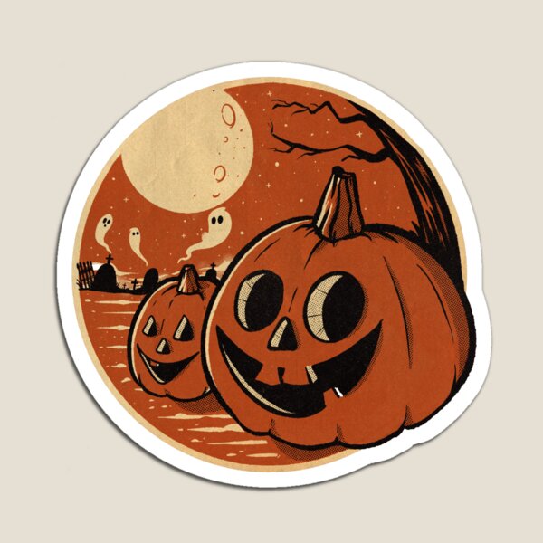 Item preview, Vintage Halloween Pumpkin Scene designed and sold by Pat Peterson.