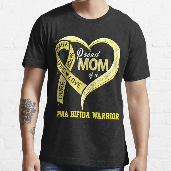 "Spina Bifida Awareness Proud Mom Of A Spina Bifida Warrior" T-shirt ...