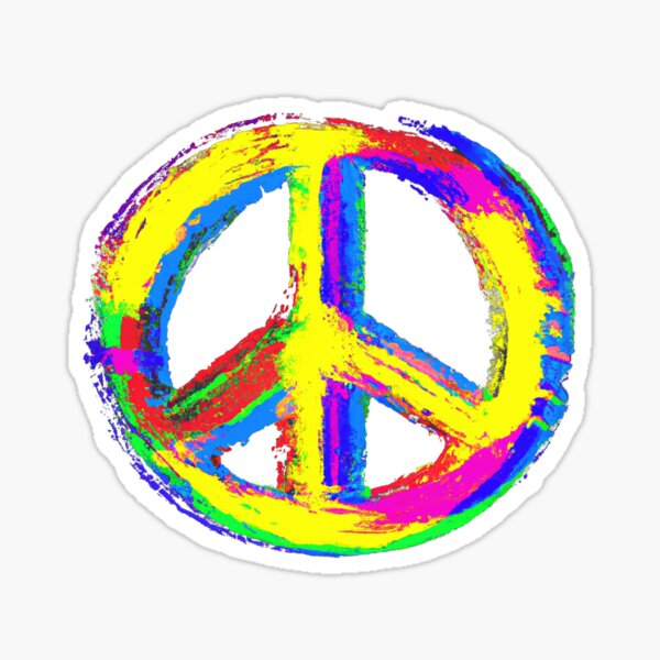 Rainbow Peace Sign Sticker For Sale By Mindhive0 Redbubble 2278