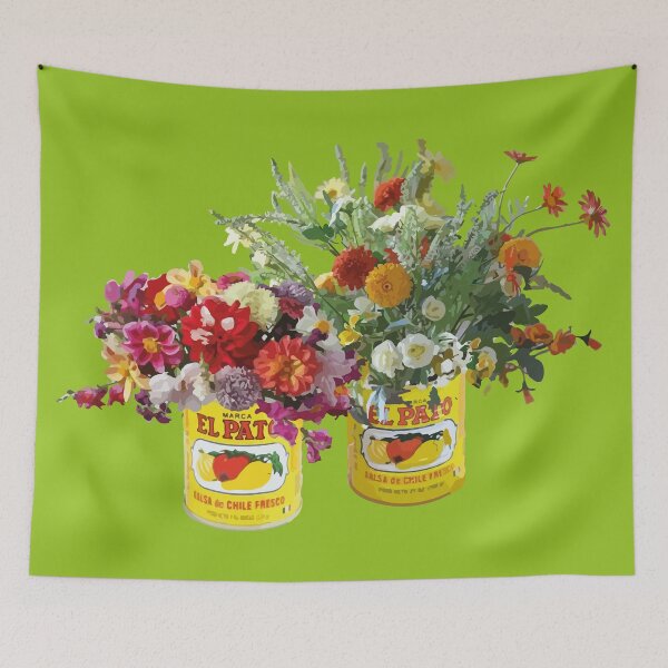 Item preview, Mexican flower bouquet salsa can vase cinco de mayo decoration green designed and sold by T-Mex.