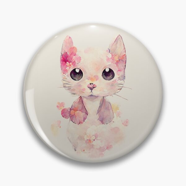 Item preview, Cute Kitty with Flowers designed and sold by TheLovelyPets.