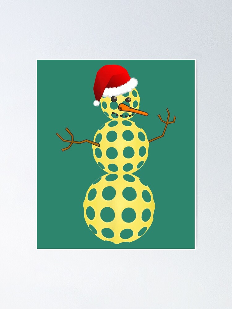 &amp;quot;Pickleball-Schneemann mit Weihnachtsmütze Pickleball-Spieler ...