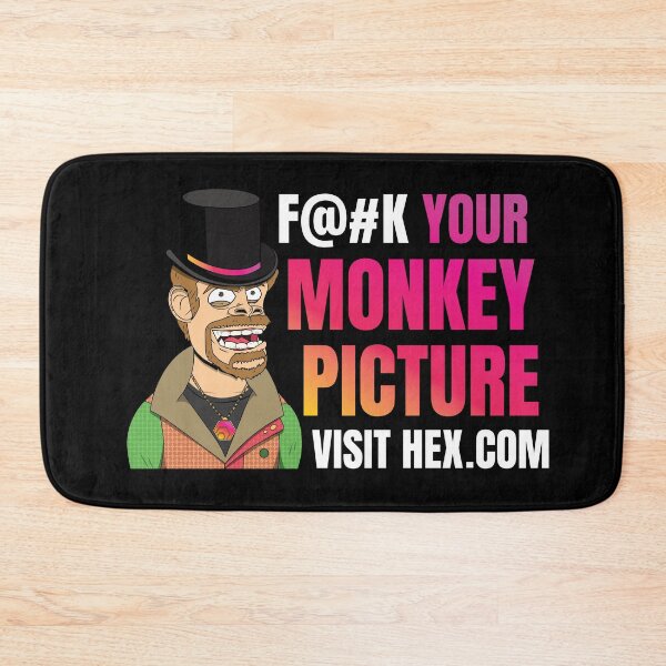 Item preview, F Your Monkey Picture Visit Hex.com (Version #2) designed and sold by OnlyHexFans.