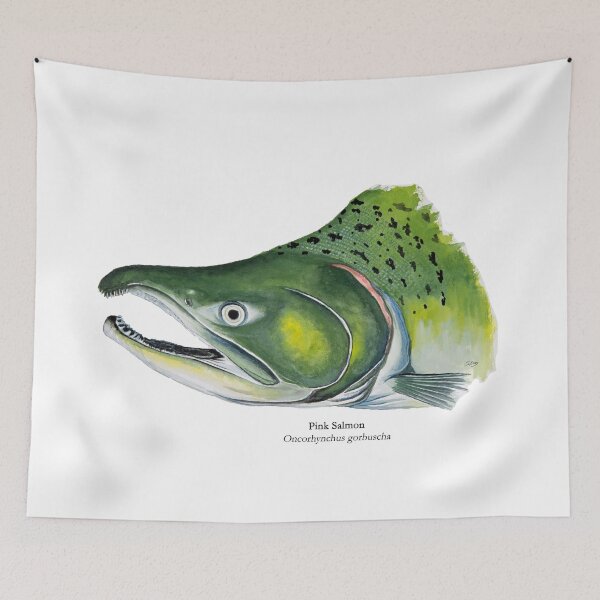 Item preview, Pink Salmon Head Painting designed and sold by Stephen Emms.