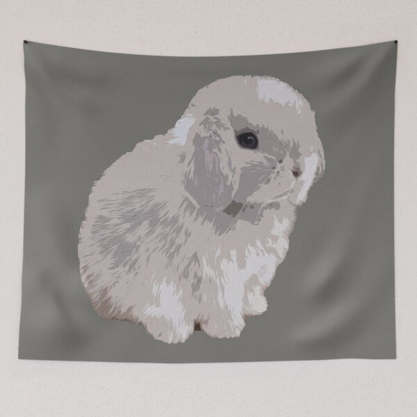 Item preview, Adorable Grey Holland Lop Rabbit Mom Lop Eared Bunny Owner designed and sold by wigobun.