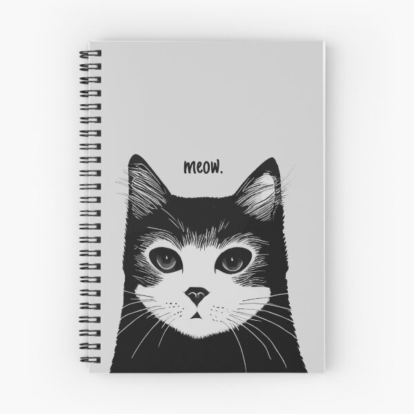 Item preview, Meow || Grayscale Cat Portrait || Cute Vector Art Cat  designed and sold by MadSwellDesigns.