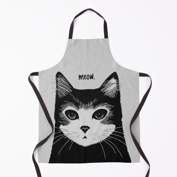 Item preview, Meow || Grayscale Cat Portrait || Cute Vector Art Cat  designed and sold by MadSwellDesigns.
