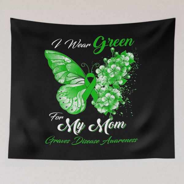 Item preview, I Wear Green For My Mom Graves Disease Awareness Butterfly Ribbon Gifts designed and sold by Adropine.