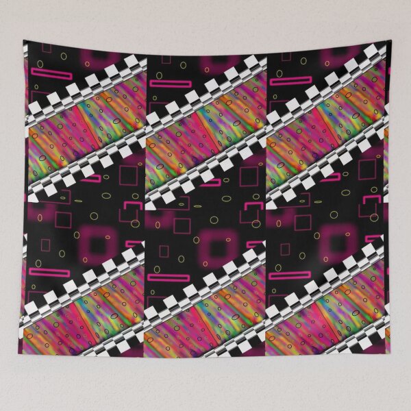 Item preview, Psychedelic Moonstone Marble Colorful Abstract 80's Grid Neon World designed and sold by neonmoonwaves.
