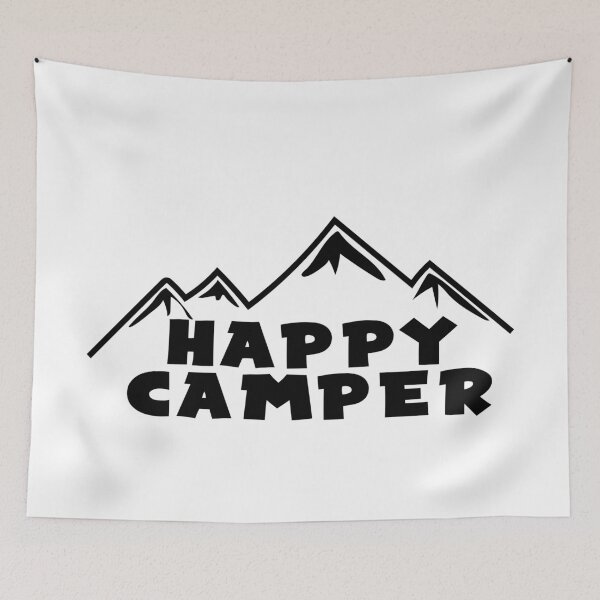 Item preview, HAPPY CAMPER MOUNTAINS HIKING SKIING designed and sold by DESTINATIONS DECAL.
