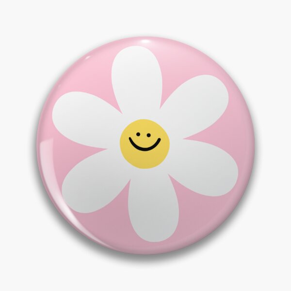Item preview, Happy Face Pink Daisy, Minimalist Floral Nature Lover designed and sold by marlyhartranft.