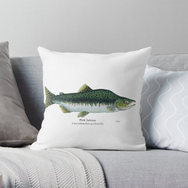 Salmon 2024 shaped pillow