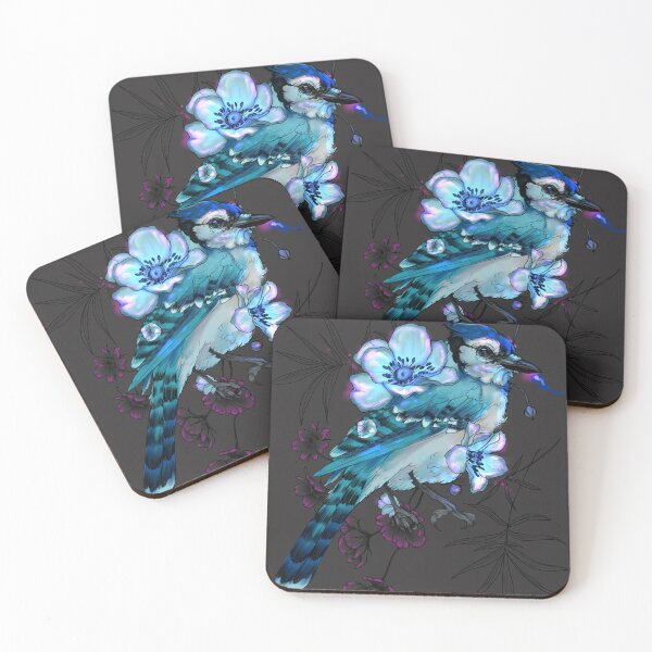 Item preview, Cyanocitta cristata + Wild Poppy designed and sold by Ether hocromic.