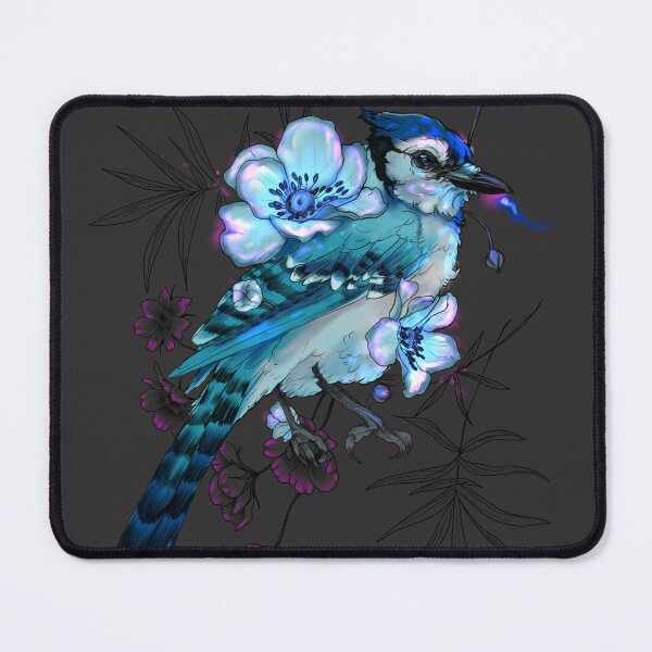 Item preview, Cyanocitta cristata + Wild Poppy designed and sold by Ether hocromic.