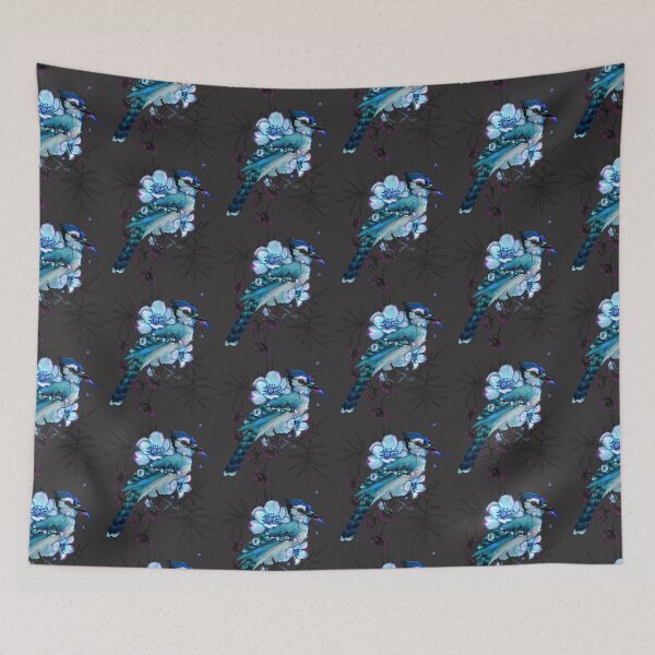 Item preview, Cyanocitta cristata + Wild Poppy designed and sold by Ether hocromic.